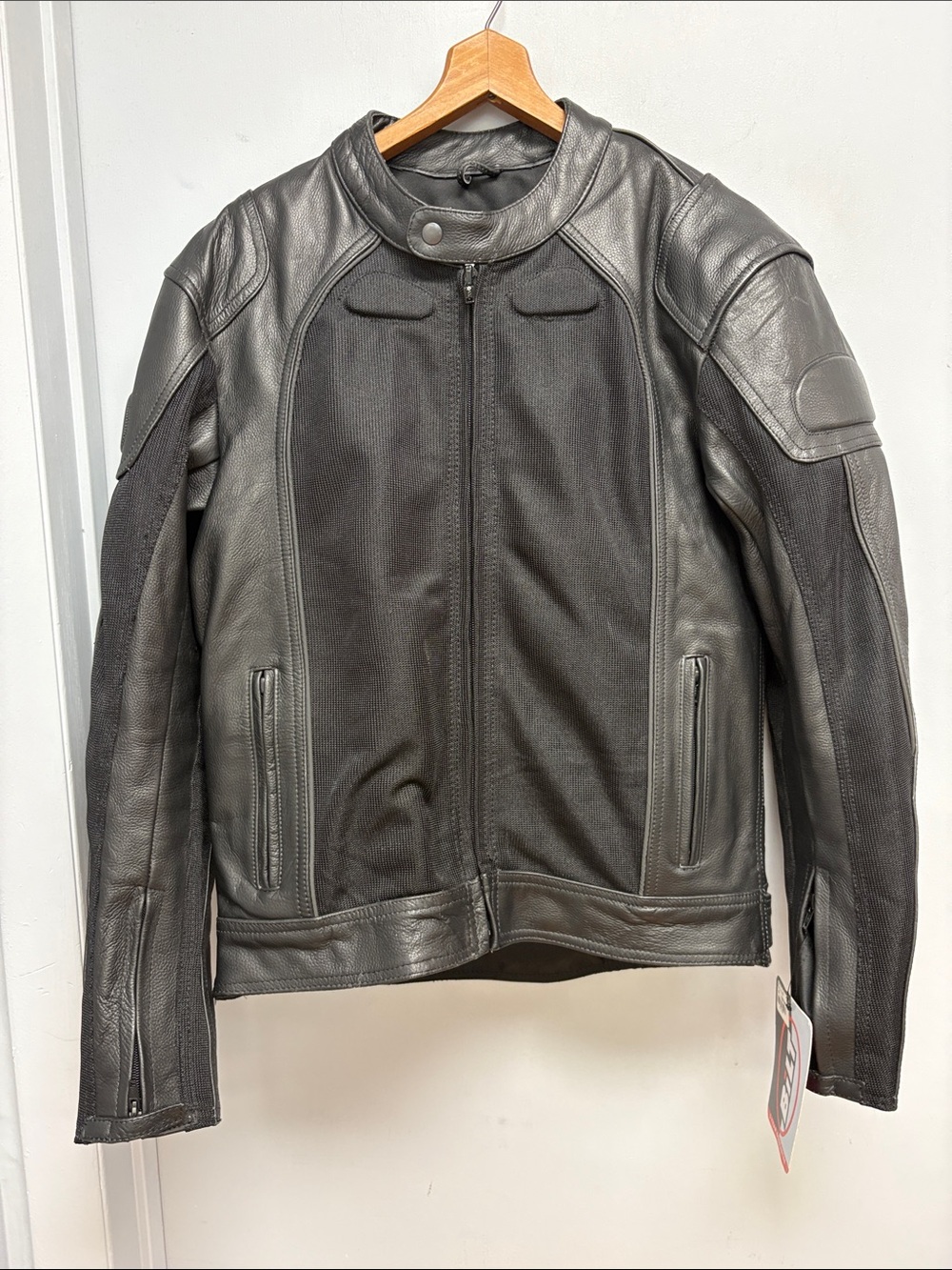 BiLT Air Demon Black Leather Mesh Motorcycle Jacket UK 38 EU 48